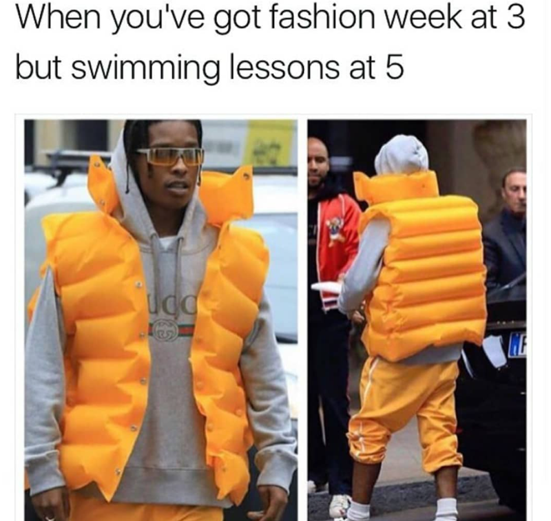 When you've got fashion week at 3 but swimming lessons at 5 NE