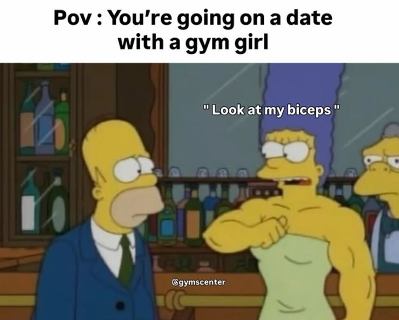 Pov: You're going on a date with a gym girl "Look at my biceps" @gymscenter
