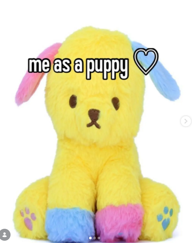 < me as a puppy