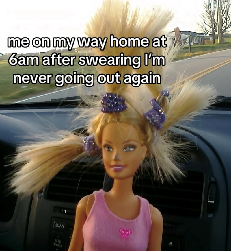 me on my way home at 6am after swearing I'm never going out again SCAN SEEK TRACK