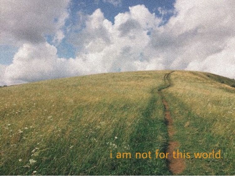 am not for this world.