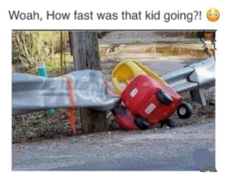 Woah, How fast was that kid going?!