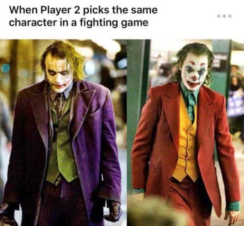 When Player 2 picks the same character in a fighting game