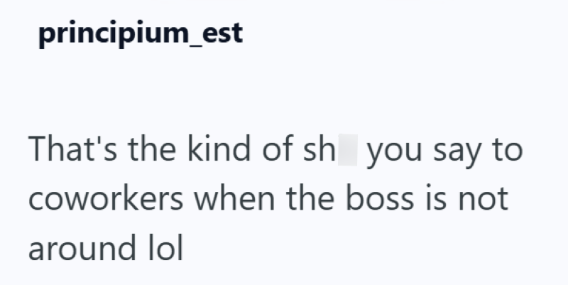 principium_est That's the kind of sh you say to coworkers when the boss is not around lol