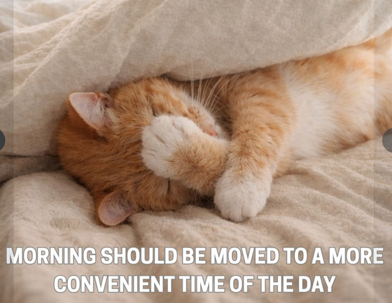 MORNING SHOULD BE MOVED TO A MORE CONVENIENT TIME OF THE DAY