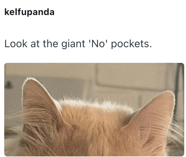 kelfupanda Look at the giant 'No' pockets.