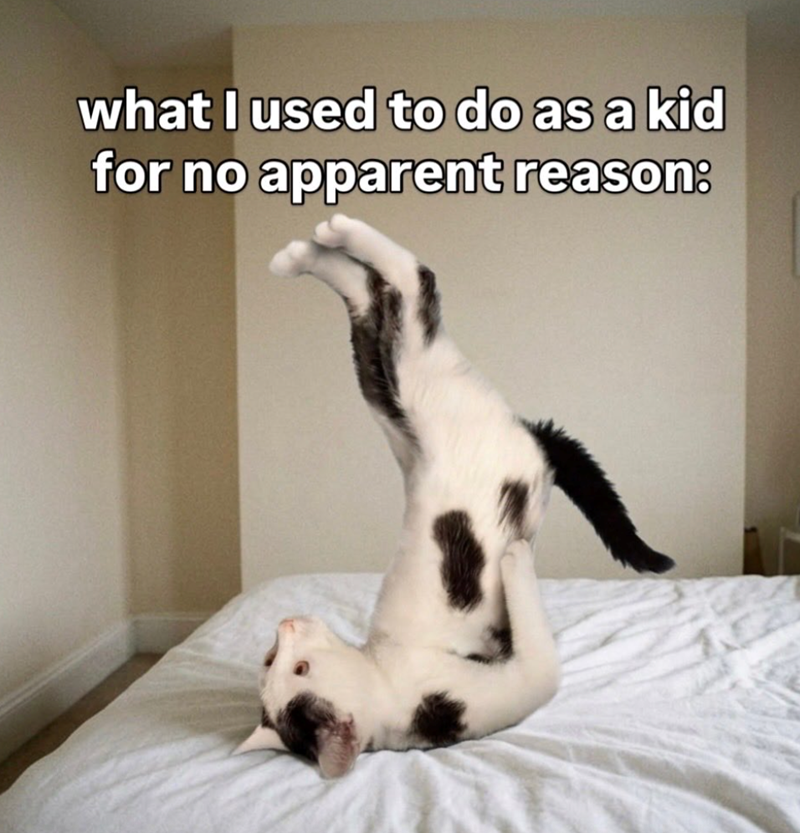 what I used to do as a kid for no apparent reason: