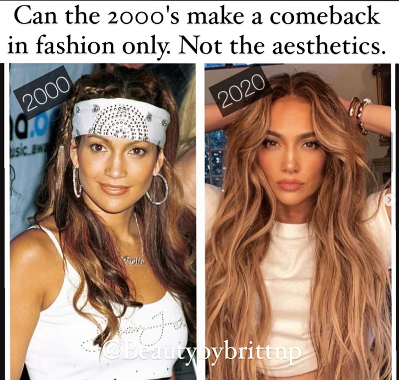 Can the 2000's make a comeback in fashion only. Not the aesthetics. 2000 10.00 sic.aw 2020 Bulls @Beautybybrittnp