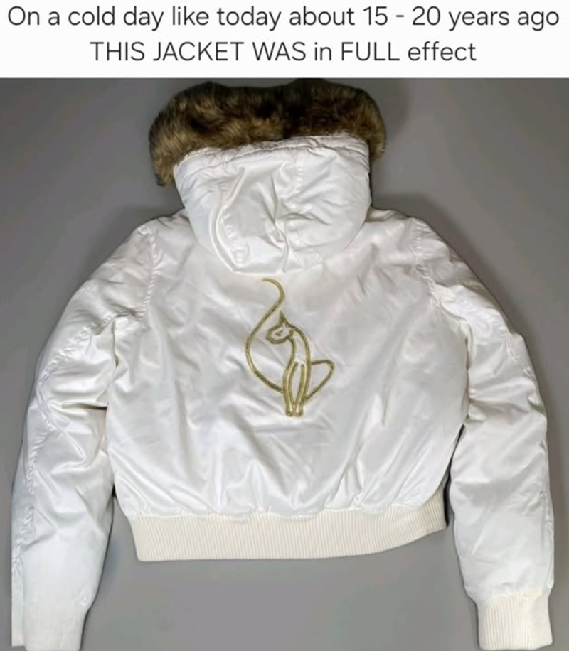 On a cold day like today about 15 - 20 years ago THIS JACKET WAS in FULL effect