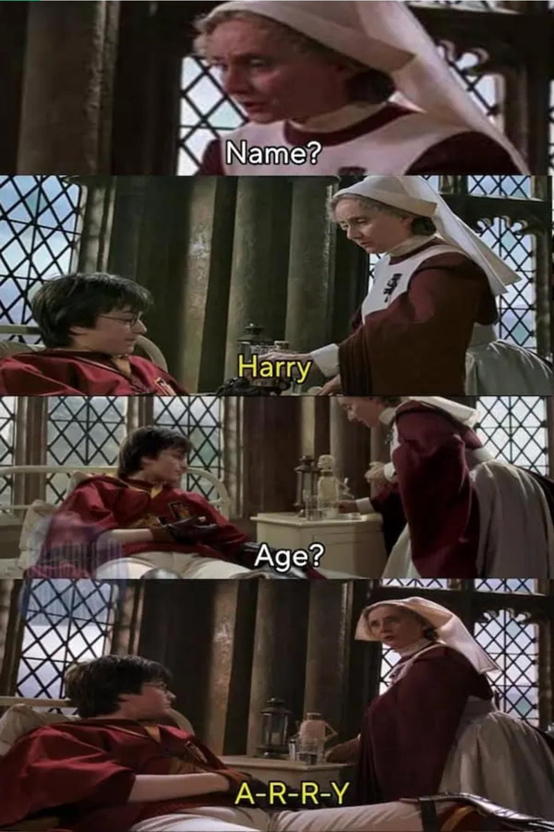 Name? Harry S Age? A-R-R-Y