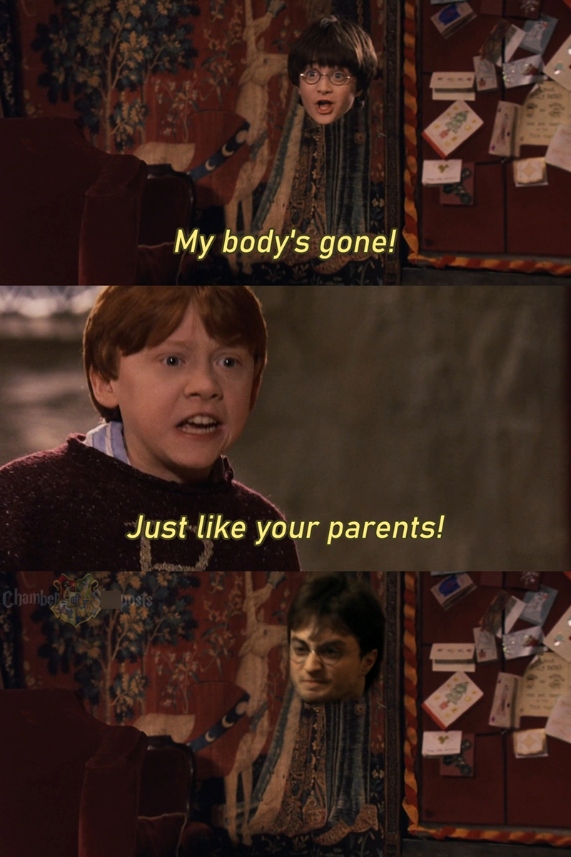 My body's gone! Chambe Just like your parents!