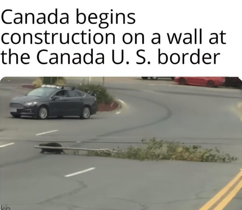 Canada begins construction on a wall at the Canada U. S. border