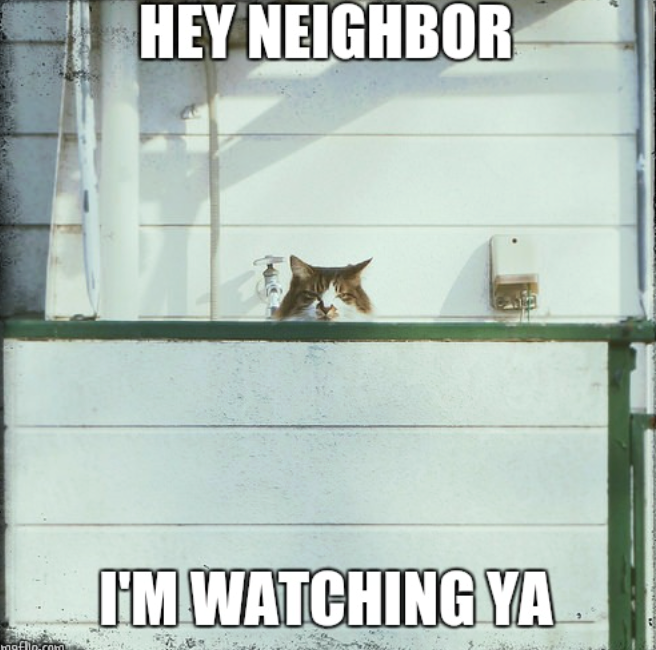 HEY NEIGHBOR I'M WATCHING YA maflio.com