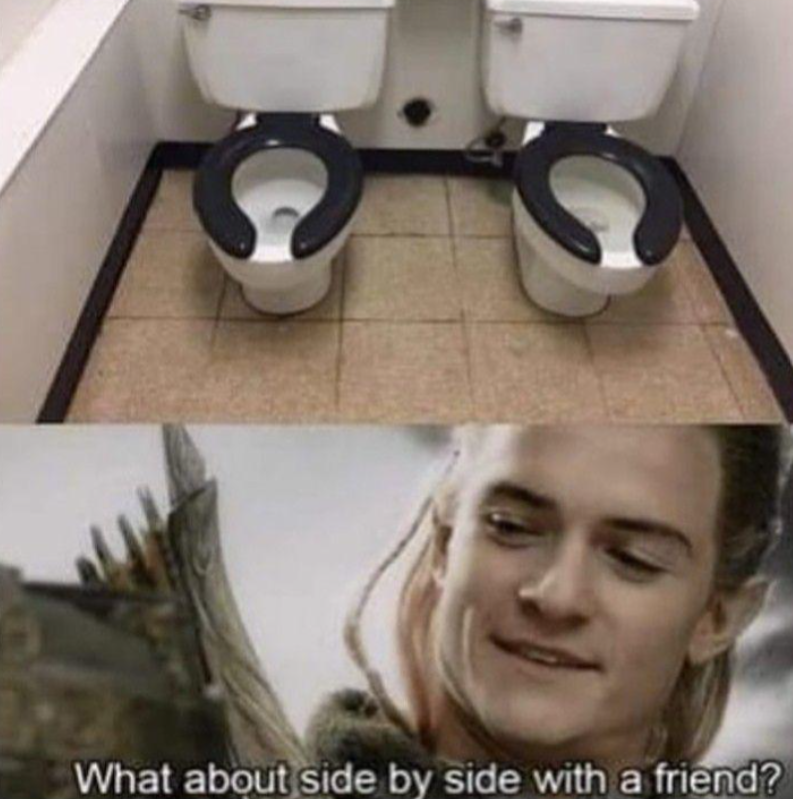 What about side by side with a friend?