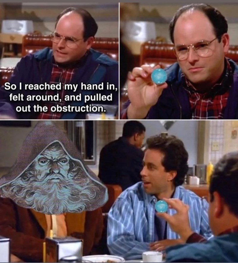 So I reached my hand in, felt around, and pulled out the obstruction.