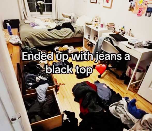 Ended up with jeans a black top