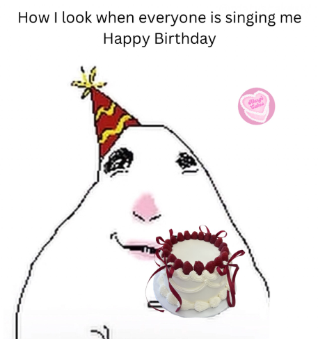 How I look when everyone is singing me Happy Birthday
