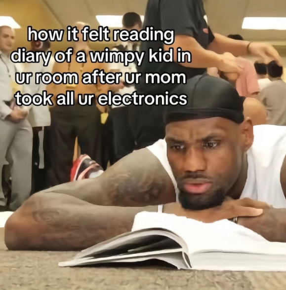 how it felt reading diary of a wimpy kid in ur room after ur mom took all ur electronics