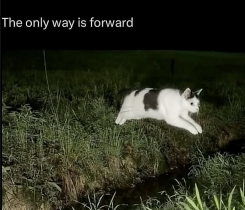 The only way is forward