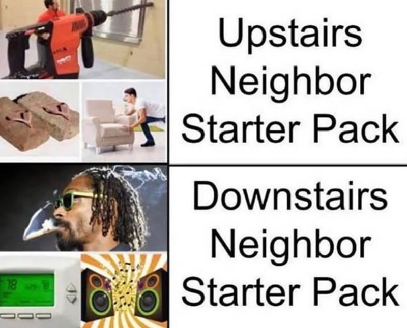 M Upstairs Neighbor Starter Pack Downstairs Neighbor Starter Pack 18 D