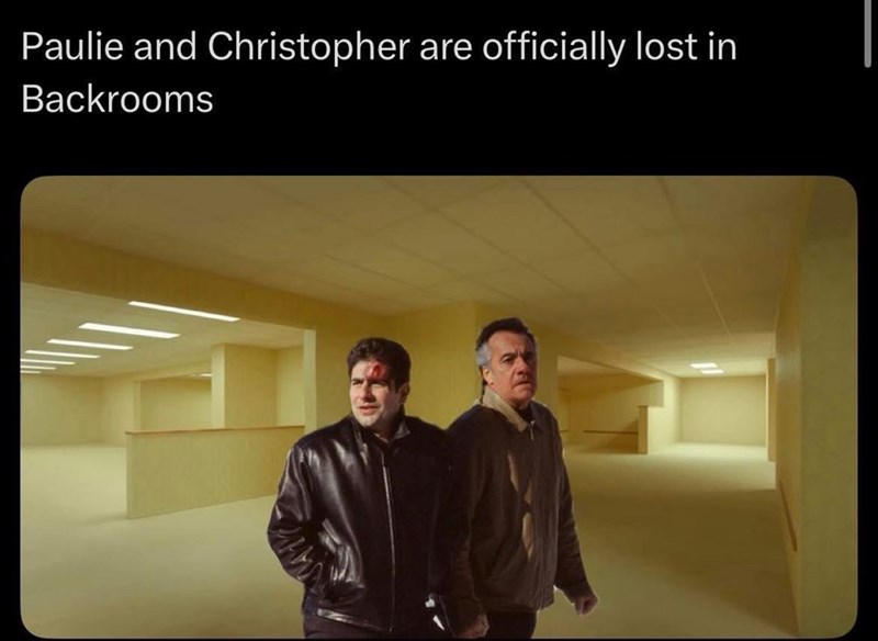 Paulie and Christopher are officially lost in Backrooms