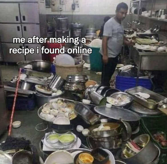 me after making a recipe i found online