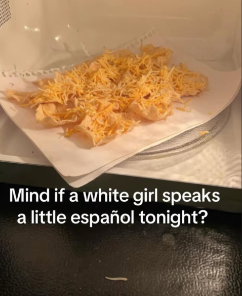 Mind if a white girl speaks a little español tonight?