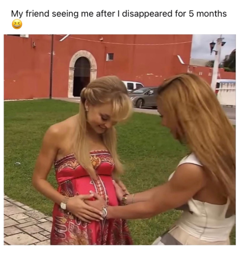 My friend seeing me after I disappeared for 5 months