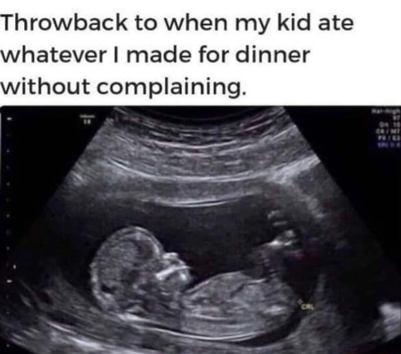 Throwback to when my kid ate whatever I made for dinner without complaining. 910 PRIES