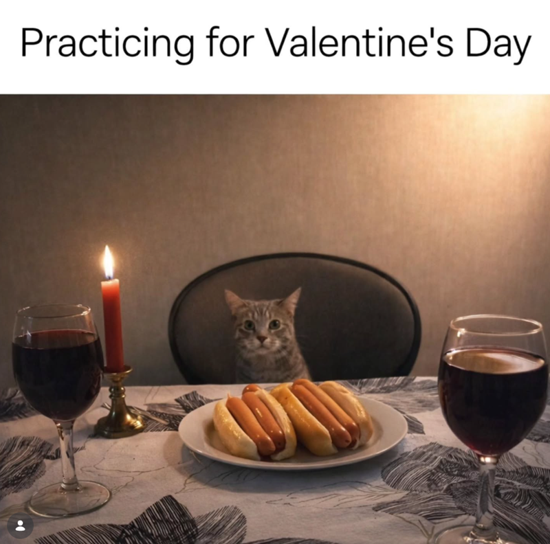 Practicing for Valentine's Day