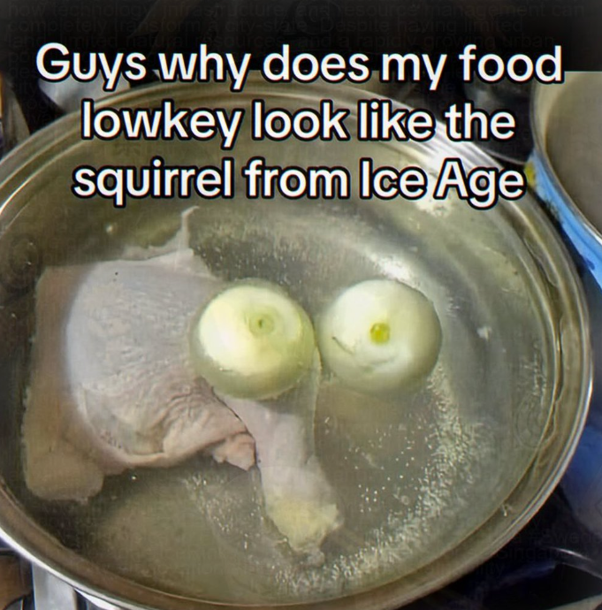 ple re est can Guys why does my food. lowkey look like the squirrel from Ice Age Swed