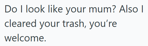 Do I look like your mum? Also I cleared your trash, you're welcome.