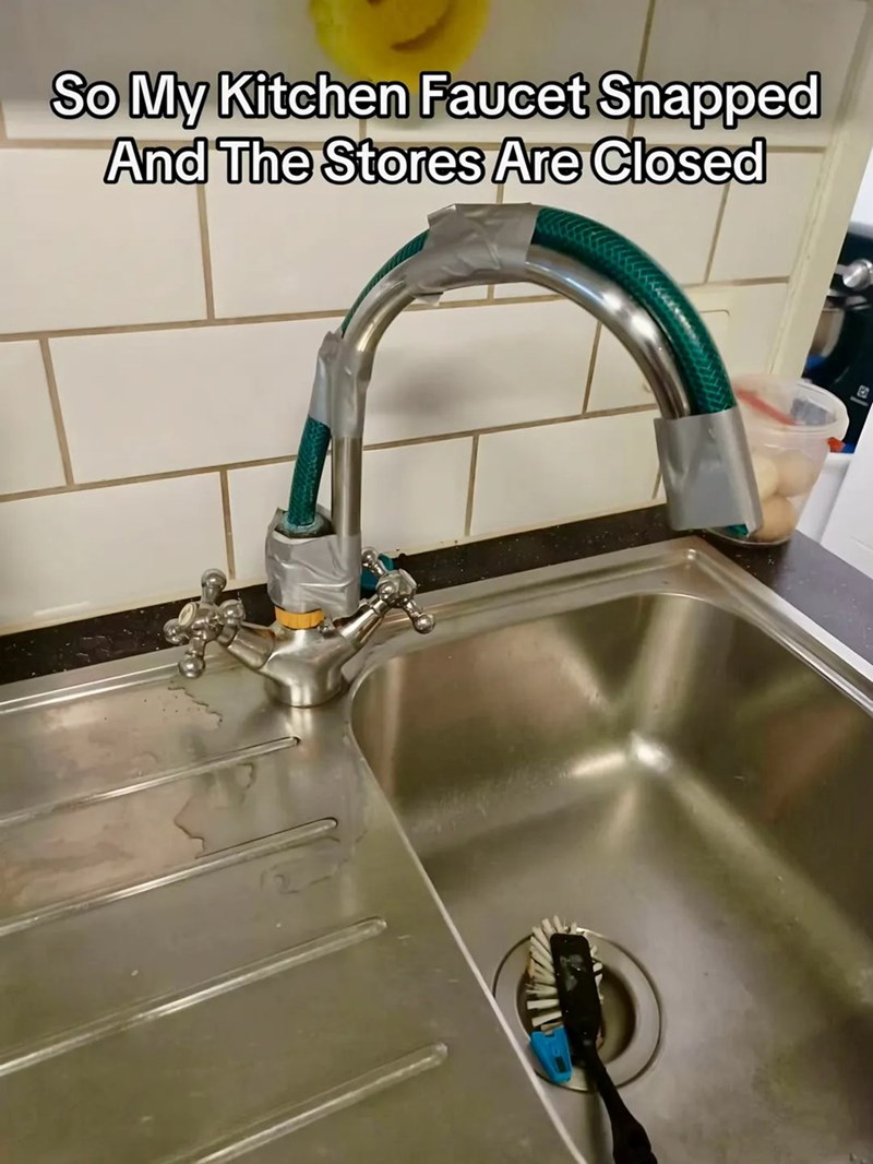 So My Kitchen Faucet Snapped And The Stores Are Closed