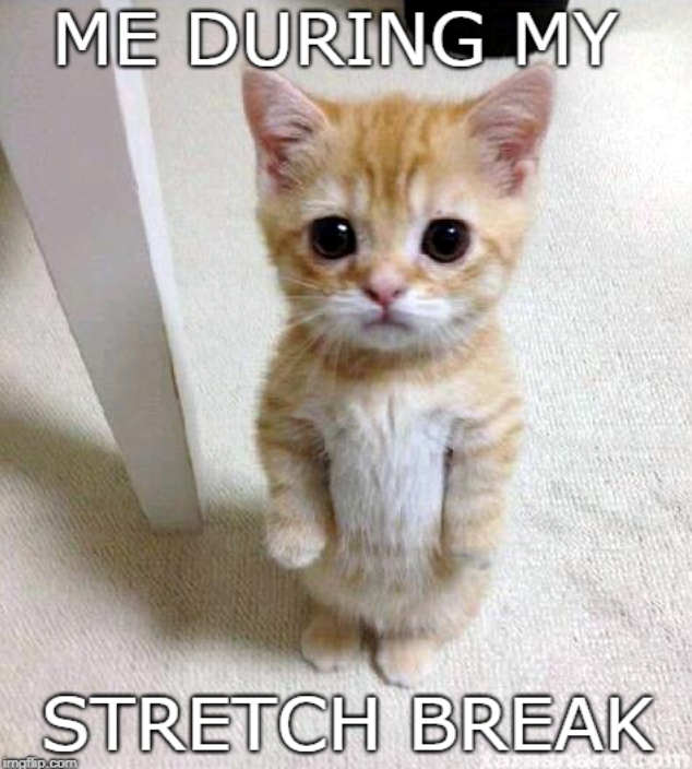 ME DURING MY STRETCH BREAK imgflip.com