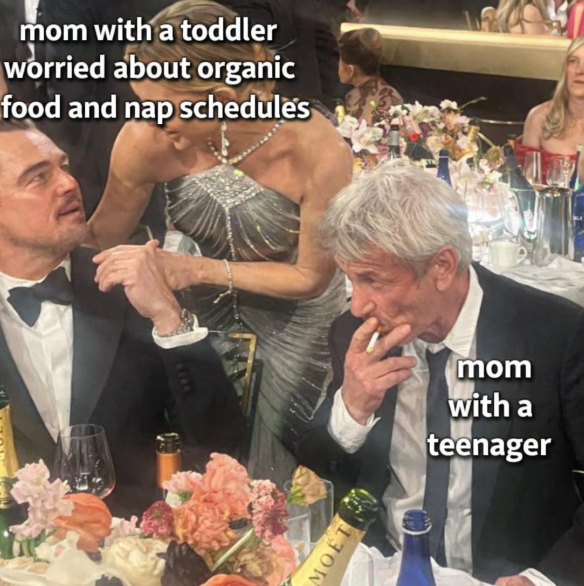 mom with a toddler worried about organic food and nap schedules MOET mom with a teenager