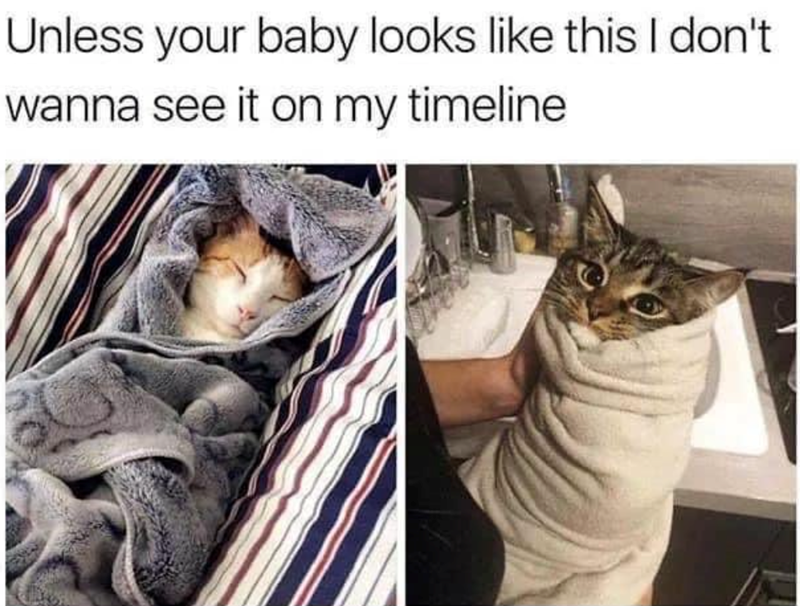 Unless your baby looks like this I don't wanna see it on my timeline