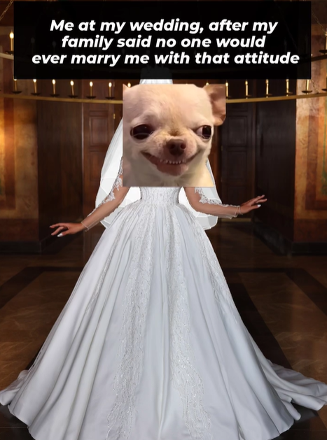 Me at my wedding, after my family said no one would ever marry me with that attitude