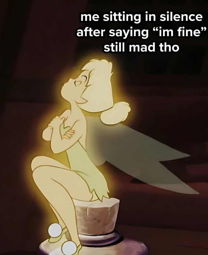 me sitting in silence after saying "im fine” still mad tho