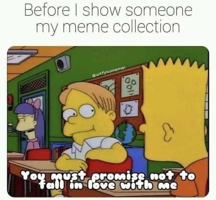Before I show someone my meme collection @wtfyoumemel 2011 You must promise not to with me