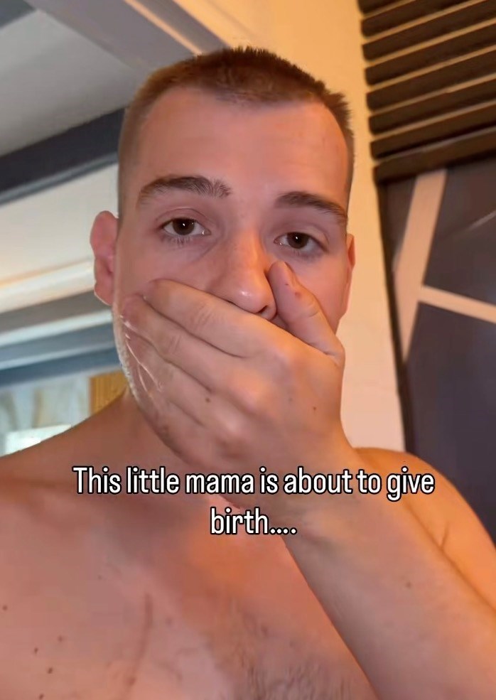 This little mama is about to give birth....