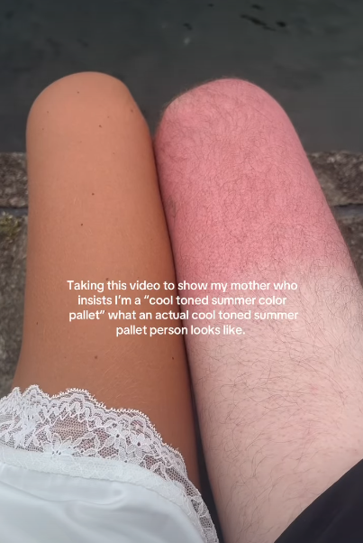 Taking this video to show my mother who insists I'm a "cool toned summer color pallet" what an actual cool toned summer pallet person looks like.