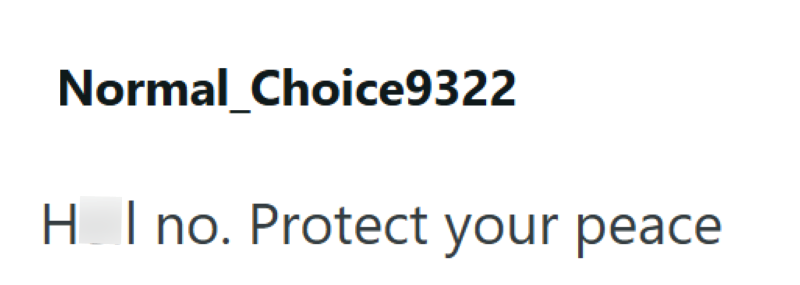 Normal Choice9322 H I no. Protect your peace