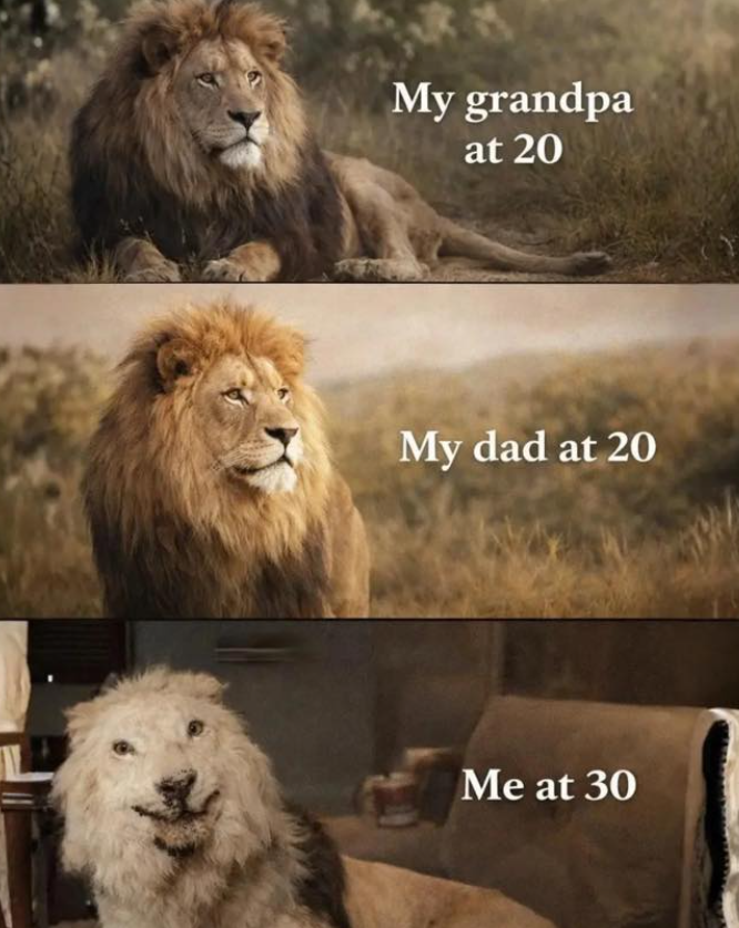 My grandpa at 20 My dad at 20 Me at 30
