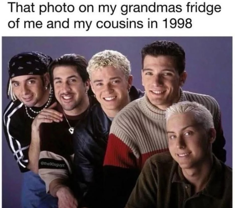 That photo on my grandmas fridge of me and my cousins in 1998 @the90sguyz