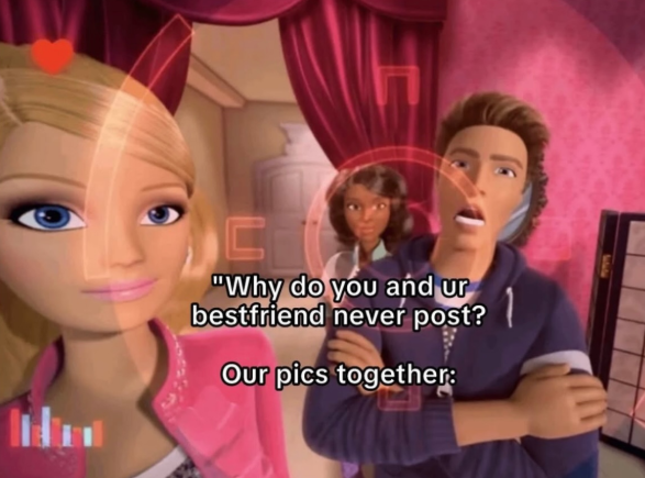 "Why do you and ur bestfriend never post? Our pics together: