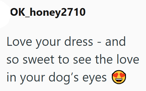 OK_honey2710 Love your dress - and so sweet to see the love in your dog's eyes