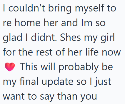 I couldn't bring myself to re home her and Im so glad I didnt. Shes my girl for the rest of her life now This will probably be my final update so I just want to say than you