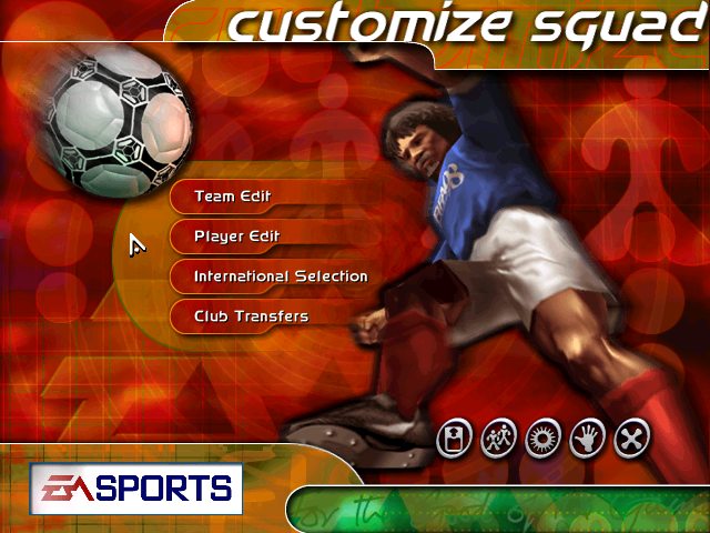 A customize Squad Team Edit Player Edit International Selection Club Transfers EASPORTS (☑