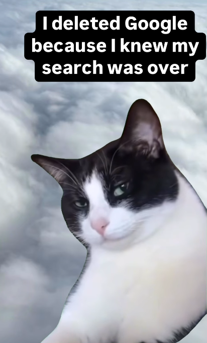 I deleted Google because I knew my search was over