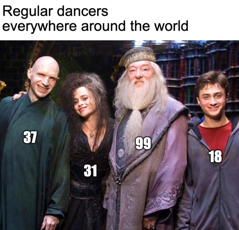 Regular dancers everywhere around the world 37 31 99 18